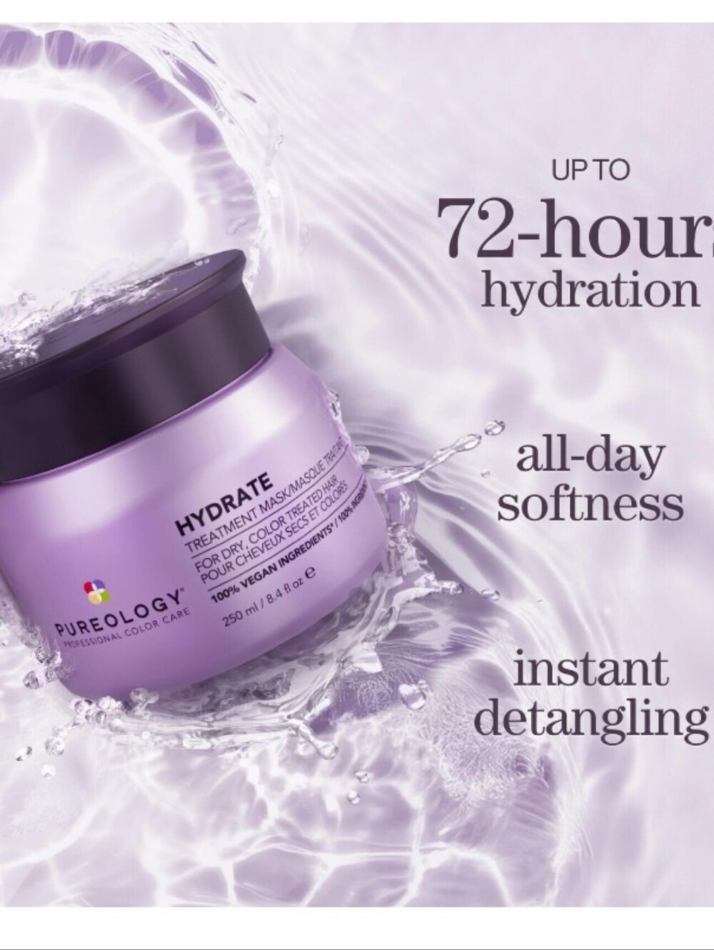 Pureology Hydrate Treatment Hair Mask - All Day Softness. Brand New